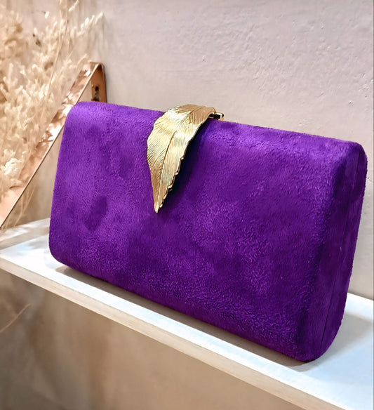 BOLSO MORADO HOJA