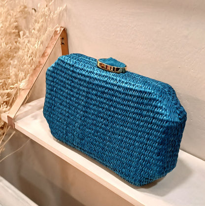 BOLSO RAFIA AZUL