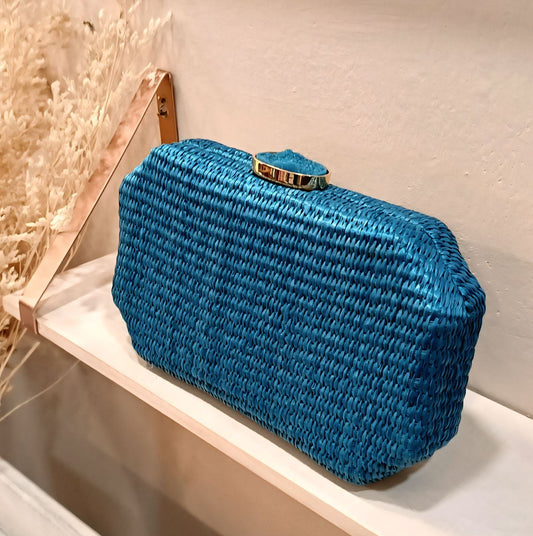 BOLSO RAFIA AZUL
