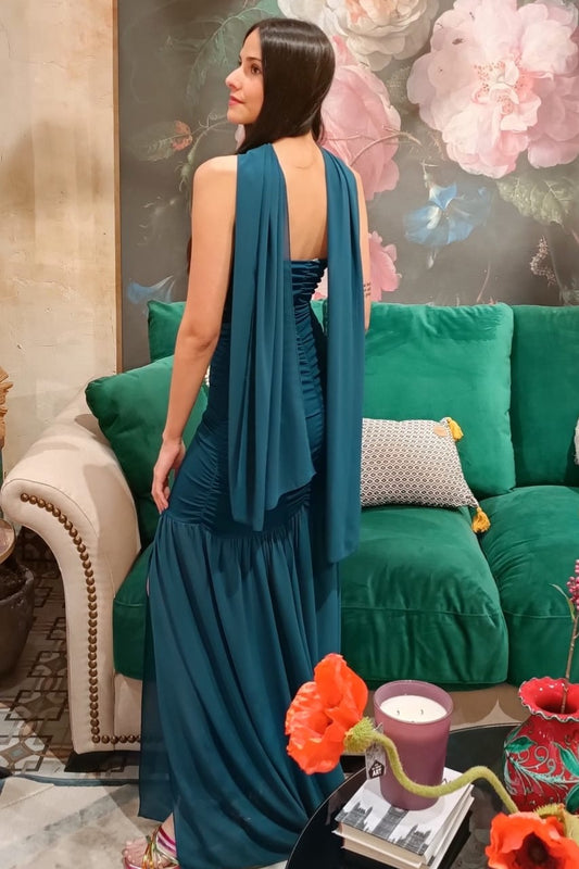 VESTIDO ZAHARA PETRÓLEO - HAY TORMENTA
