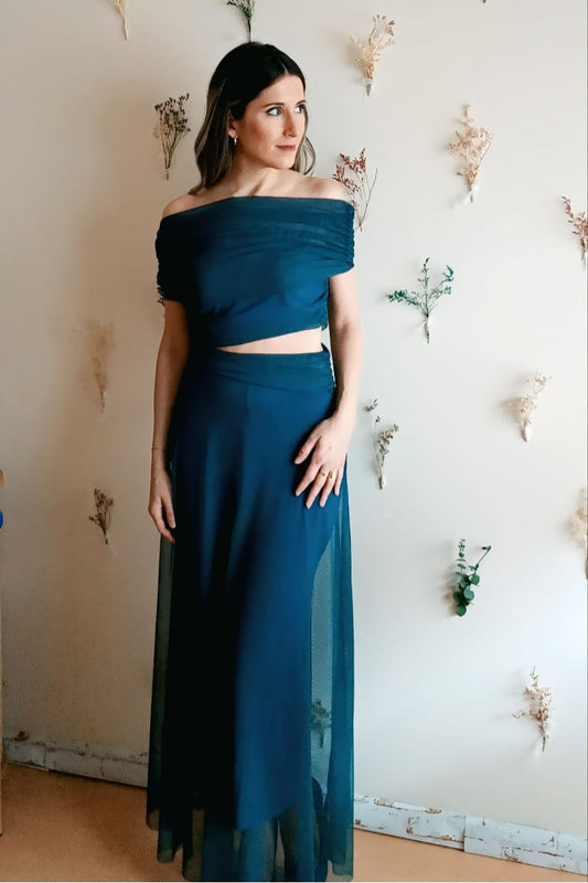 VESTIDO MARA PETRÓLEO