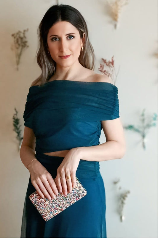 VESTIDO MARA PETRÓLEO